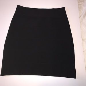 Black mini stretch skirt