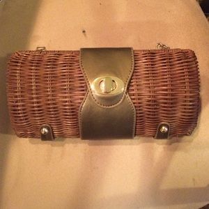Bags - Jcrew style Wicker clutch with strap inside Bags - Jcrew style Wicker clutch with strap inside