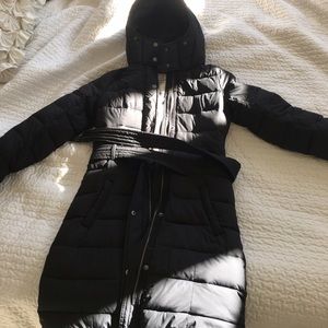 Mid length puffer coat