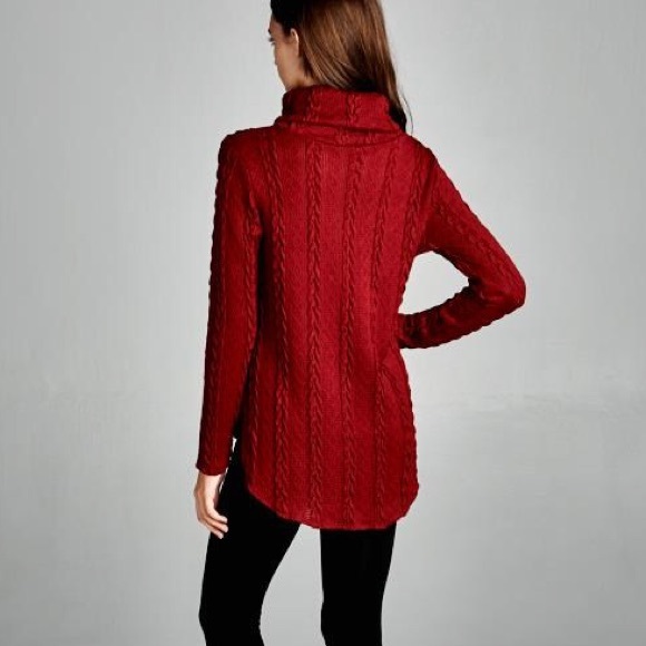 X "Valentine" Turtleneck Knitted Sweater Top - Picture 2 of 3