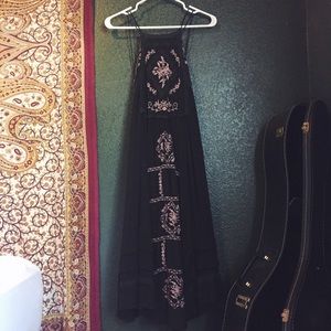 Free People dark grey backless dress.