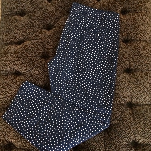 Gap slim cropped polka dot pants