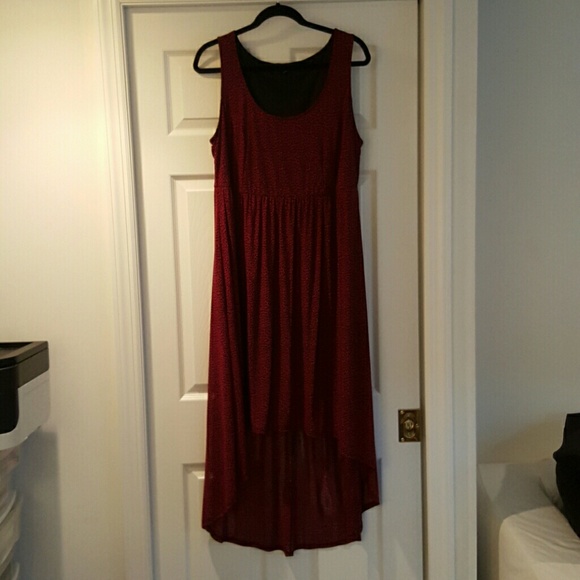 Leopard Print Chiffon Hi-Lo Dress