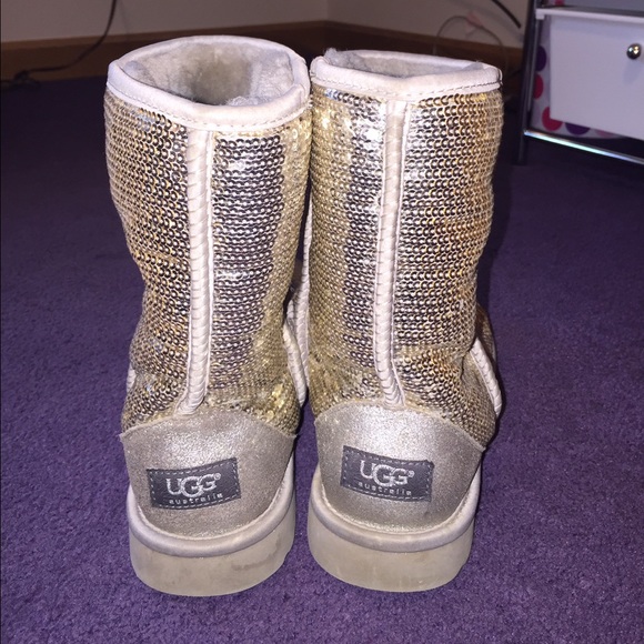 UGG boots silver sequin
