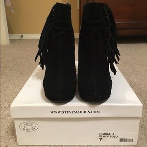 Steve Madden - Mikala Suede Fringe Booties size 7