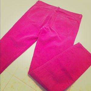 J Crew Hot Pink Corduroys
