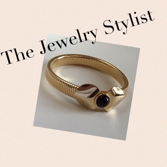 Vtg 1970s Modernistic Gas-Pipe Bracelet