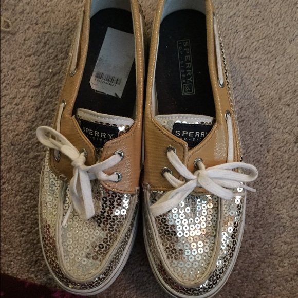 Gold Sperry Sliders. Size 7.5
