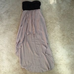 Black and Tan High-Low dress