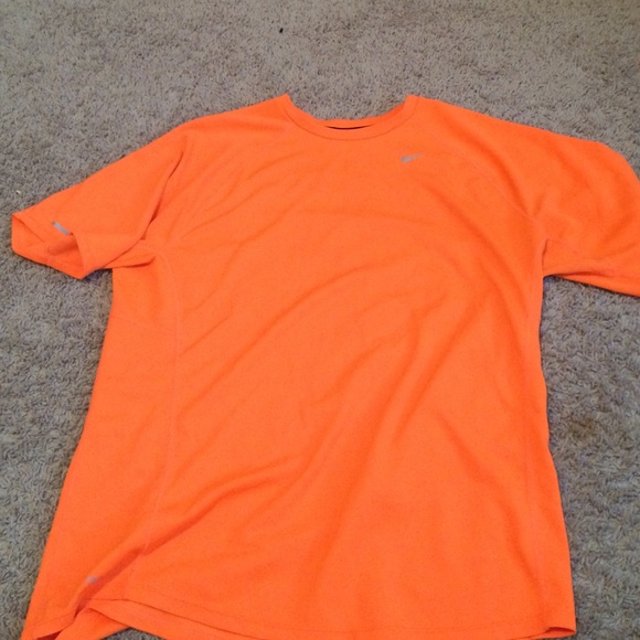 Orange Nike Dri-fit shirt