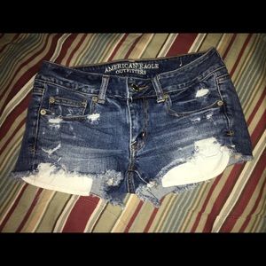 American eagle distressed jean shorts