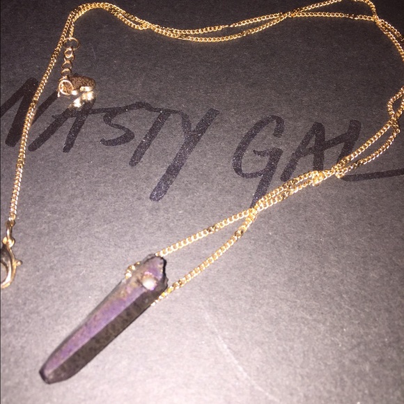 Brandy Melville Purple Stone Necklace