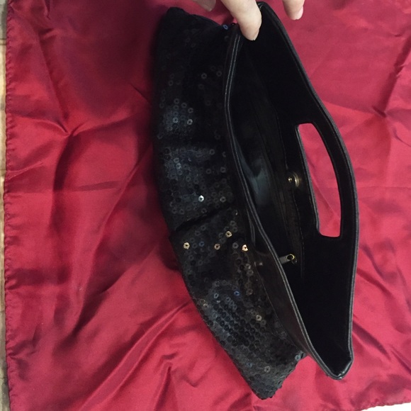 Macy's Black Leather Double Sided Clutch 👝💋 - Picture 2 of 4