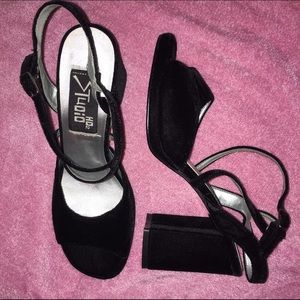 Black Velvet Heels