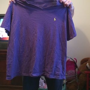 Purple polo with yellow horse