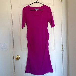 Pink maternity dress