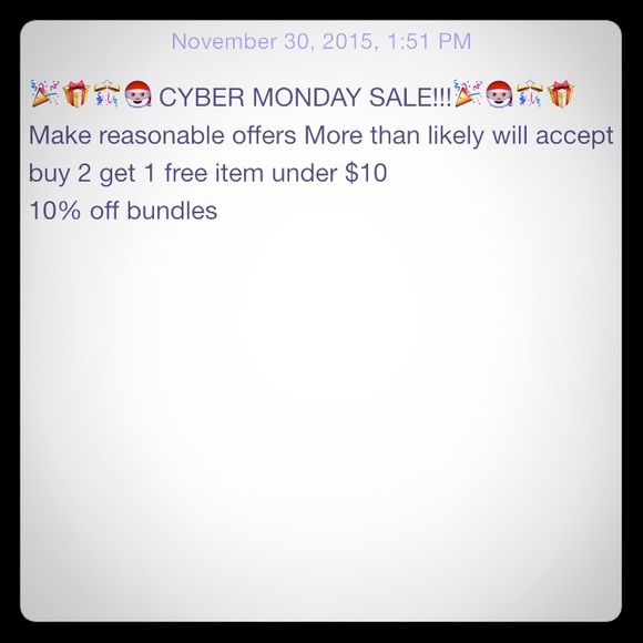 🎉🎁🎊🎅🏽 🎁CYBER MONDAY SALE!!!🎉🎅🏽🎊🎁🎉