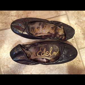 Sam Edelman dark silver ballet flats