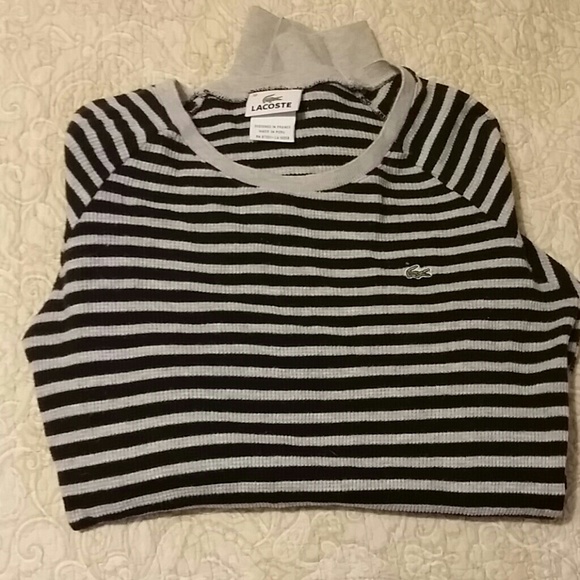Striped lacoste long sleeve shirt