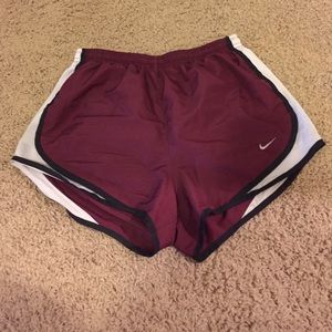 Maroon Nike shorts