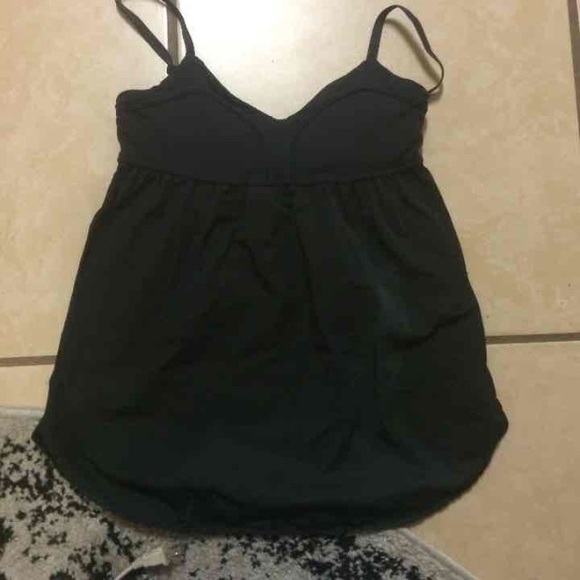 Black luluemon tank with built in bra