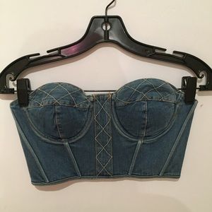 Denim bustier