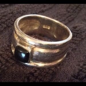Sterling silver with black onyx