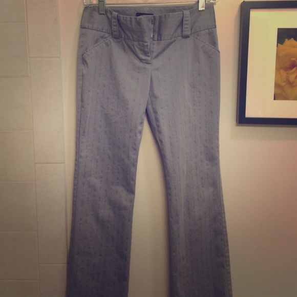 Gray Business Casual Pin Stripe Pants