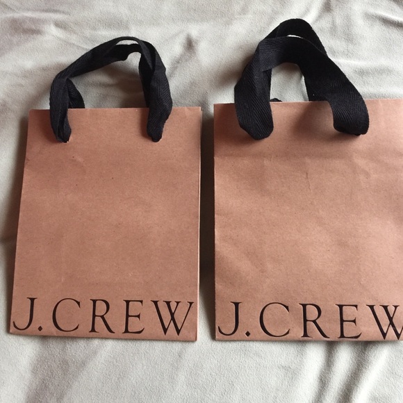 2 small JCrew gift/ shopping bag ideal small
