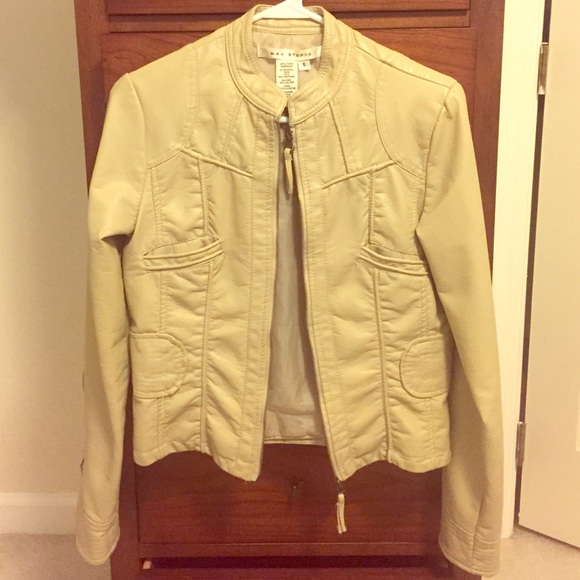 Max Studio leather moto jacket