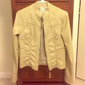 Max Studio leather moto jacket