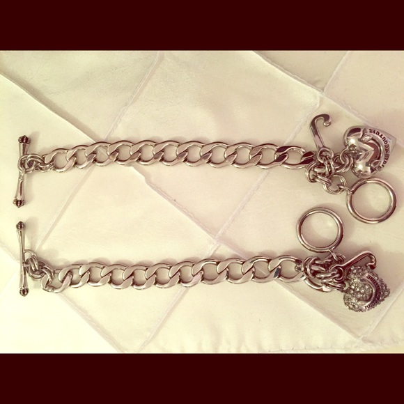 Two for One! Juicy Couture Silver Charm Bracelets - Picture 1 of 3