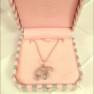 Juicy Couture B initial necklace