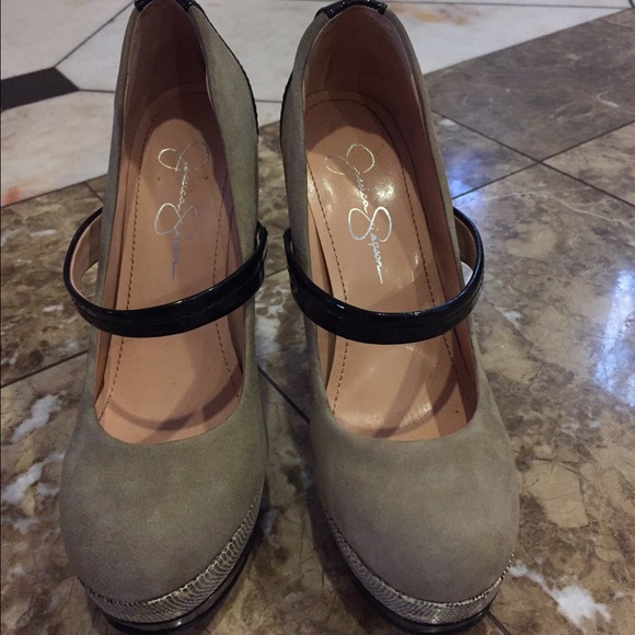 Jessica Simpson Suede Pump With Snake Print