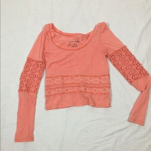Free People Crochet Panel Crop Top