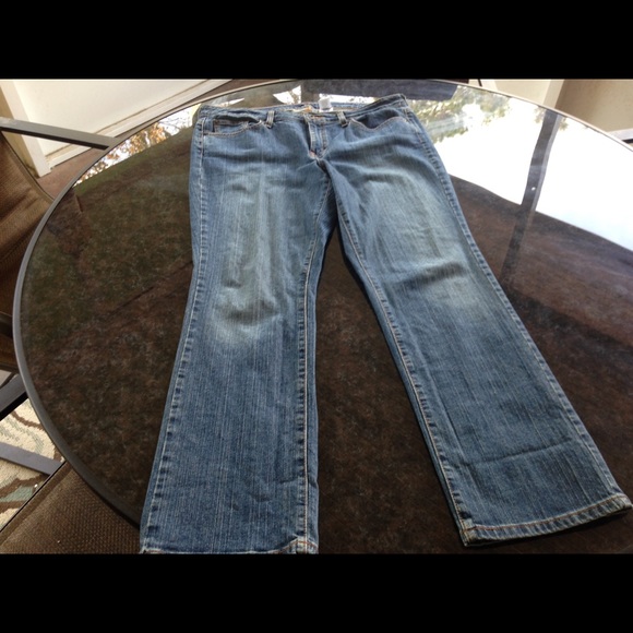 Medium wash straight cut jeans size 14