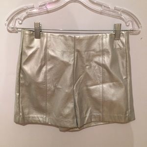 Metallic silver shorts