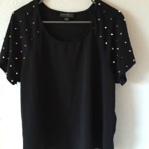 Forever 21+ Black Studded Blouse