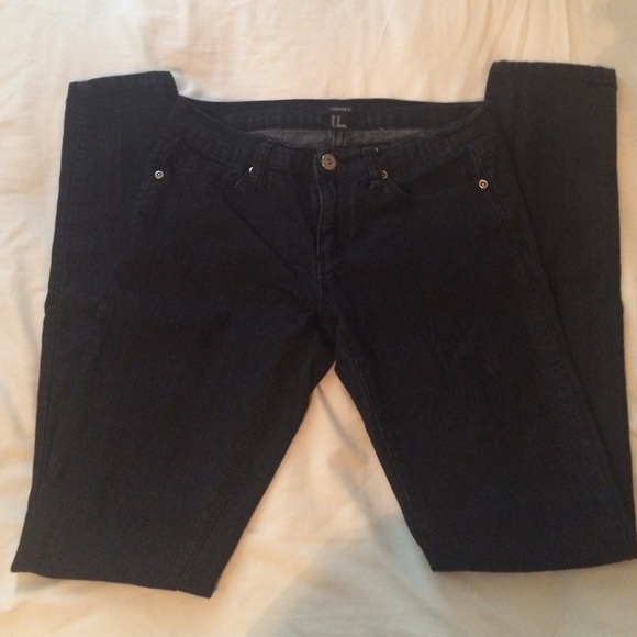 Black denim skinny jeans