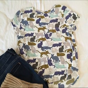 H&M Cat Patterned Shirt