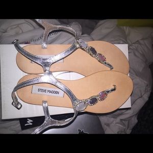 Steve madden Pursy silver gem sandal