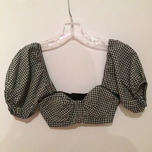 Gingham print bustier