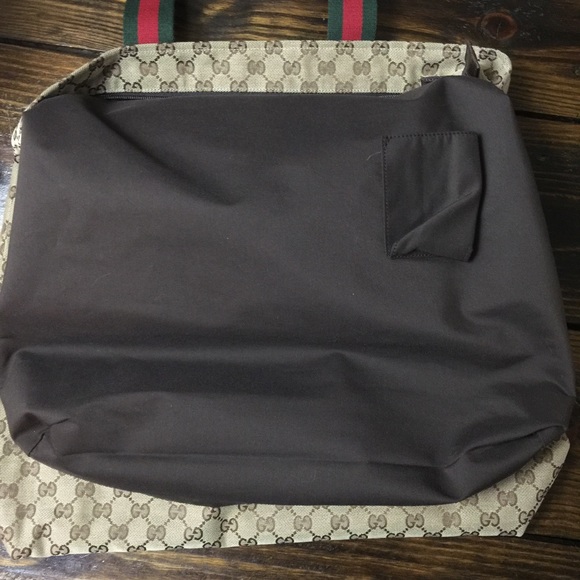SOLD: Gucci logo print shopper bag canvas shopping - Picture 3 of 4