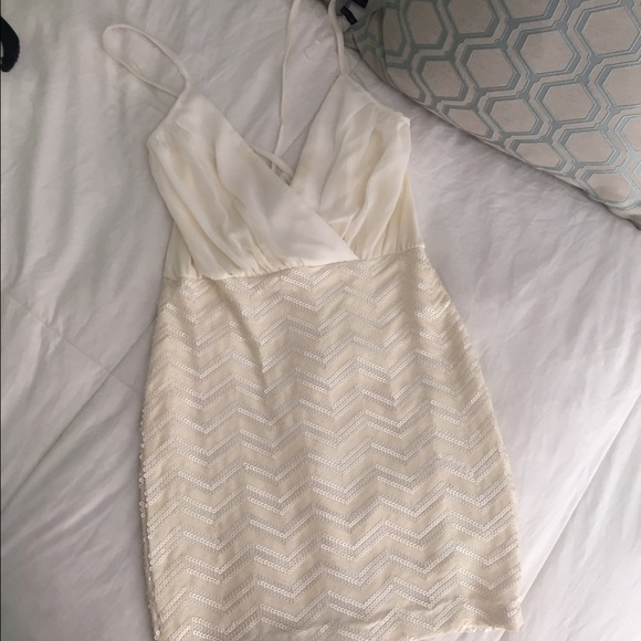 Cream sequined dress