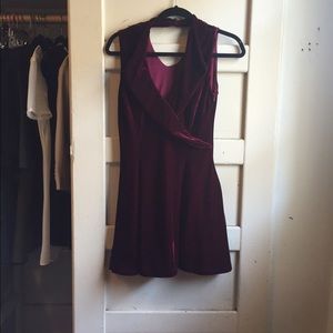 Good quality burgundy skater dress
