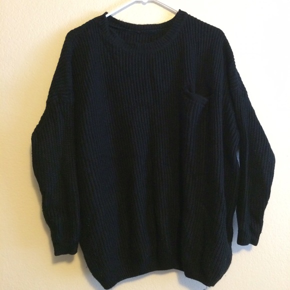 Black knit top