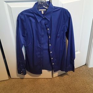 PETITE career or casual button down blouse