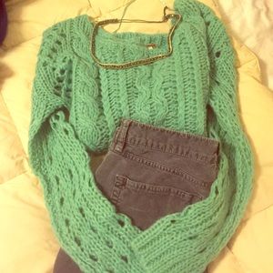Free People cable knit sweater!