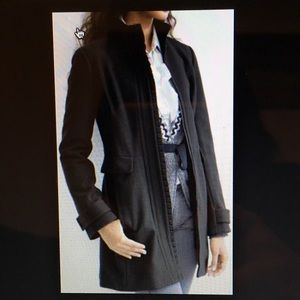 Banana Republic Solid Ruffle Wool Coat