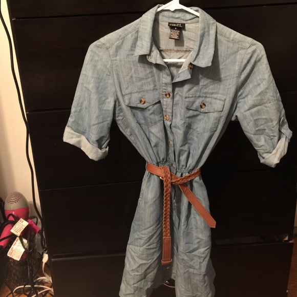 Denim shirt dress